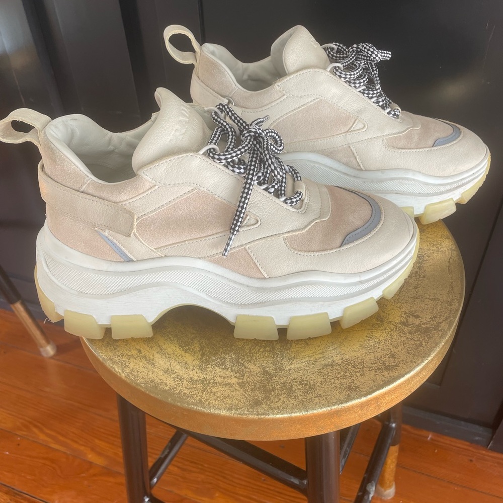 Prada platform sneaker size 38.5, fits 8-8.5 US